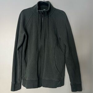 Lululemon Huddle Hustle Jacket Green Full Zip Thumbholes sweatshirt